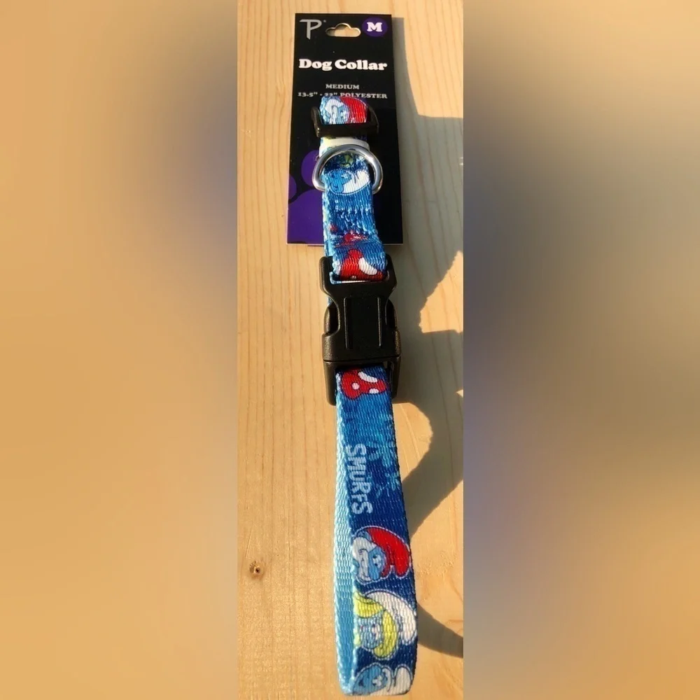 🕸️Smurf Blue Adjustable Dog Collar Snap Buckle